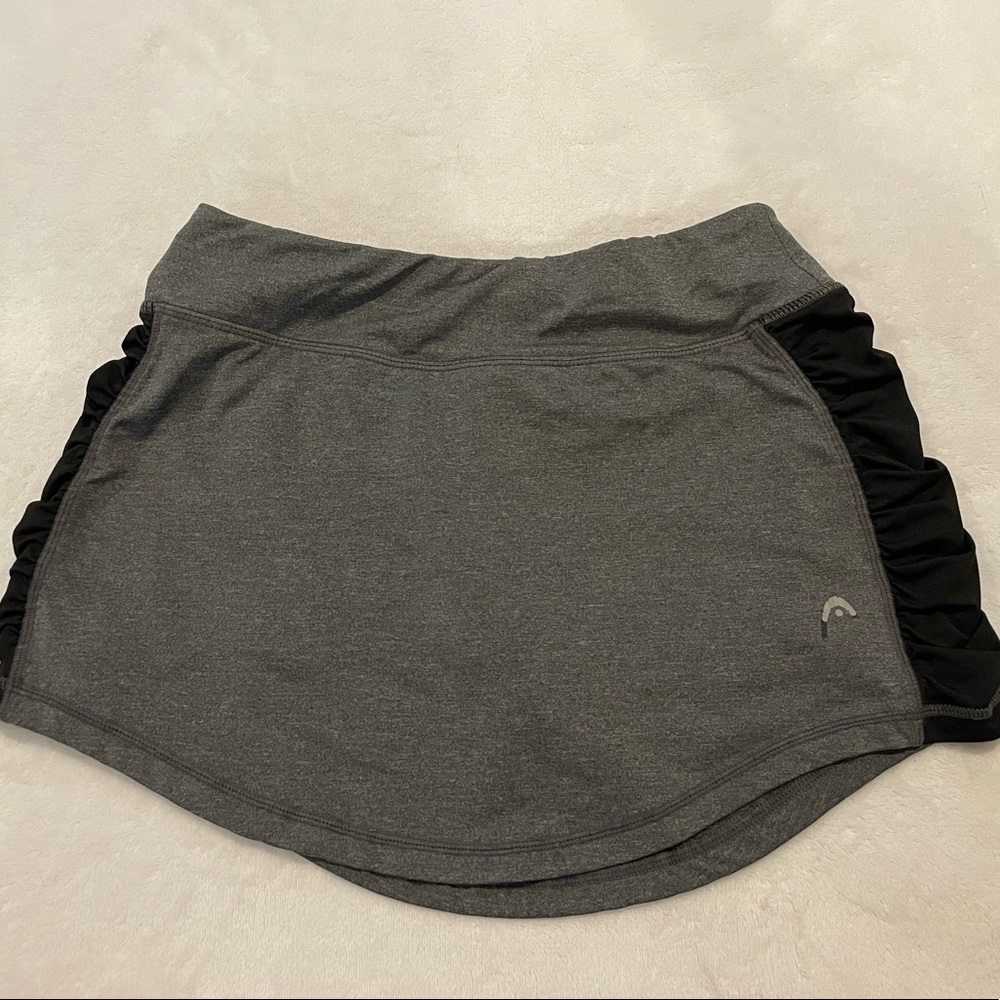 HEAD Grey Tennis Skort with Black Ruffles